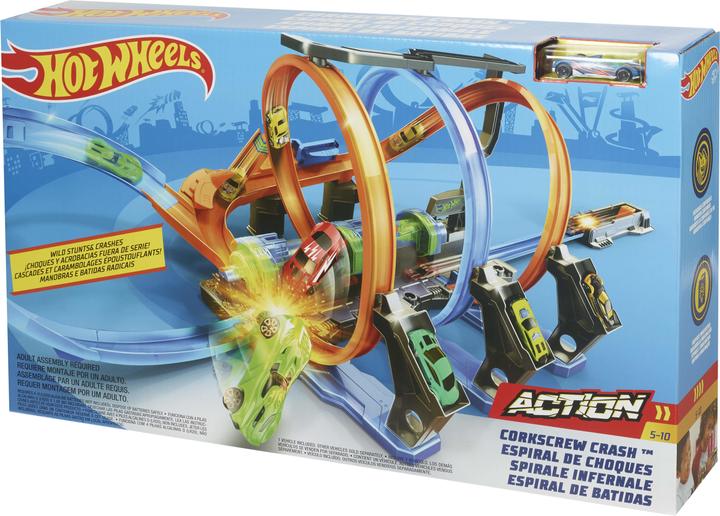 Produktbild Hot Wheels Korkenzieher-Crash Trackset