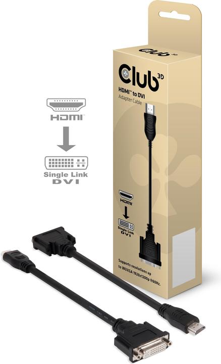 Club 3D HDMI zu (DVI, 20 cm)