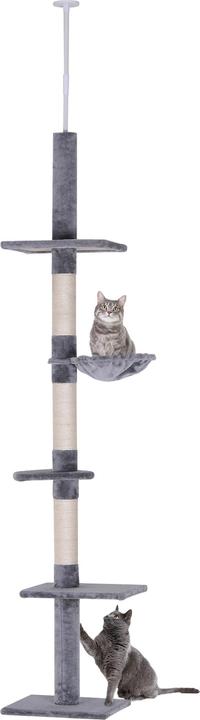 Produktbild PawHut Kratzbaum höhenverstellbar (260 cm, Grau)