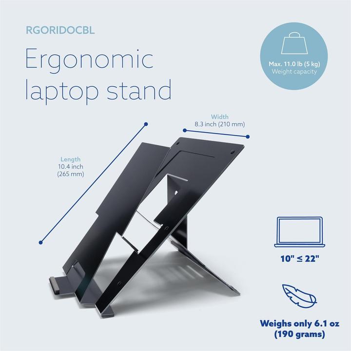Actual product image R-Go Tools R-Go Laptop Stand 10"-20" Max.5KG Alu Riser black