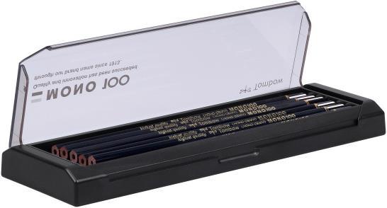 Image du produit Tombow MONO 100 - Boîte à crayons en acrylique (6B, 5B, 4B, 12 x)