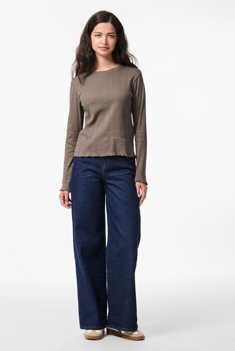 Produktbild Pieces Pcmarie Ls O-Neck Poin Top Jrs Noos Bc (M)