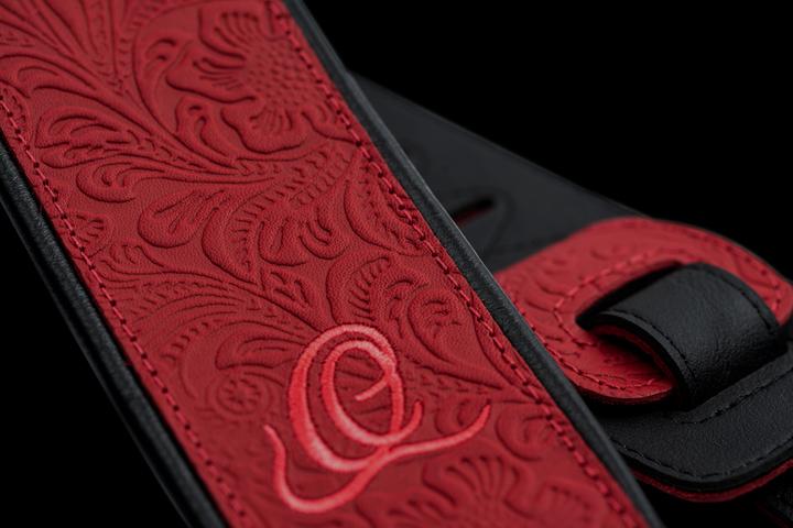 Image du produit Ortega Sangle de guitare en cuir Fire (Ceinture d'instrument)