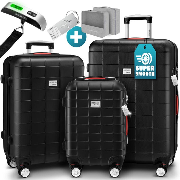 Actual product image Monzana Hard case TSA lock set of 3