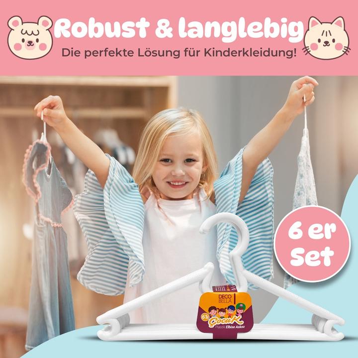 Actual product image DecoBella Kleiderbügel für Baby & Kinder (6 x)