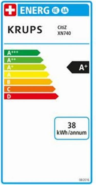 Energie-Label Krups Nespresso CitiZ (NESPRESSO Original)