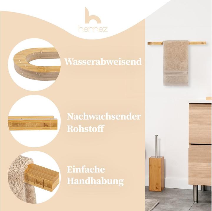 Produktbild Hennez Handtuchhalter Alfred 35 x 10 cm, Natural