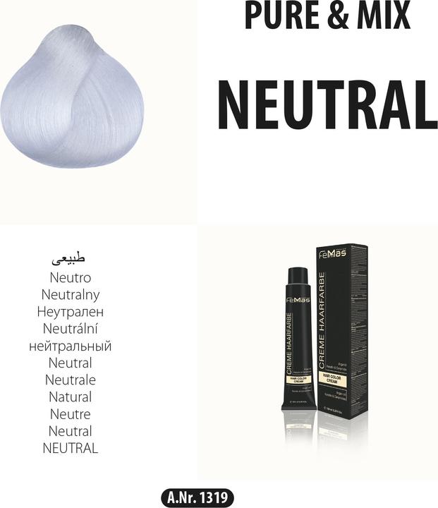 Actual product image FemMas NEUTRAL) Hair Color Cream 100ml