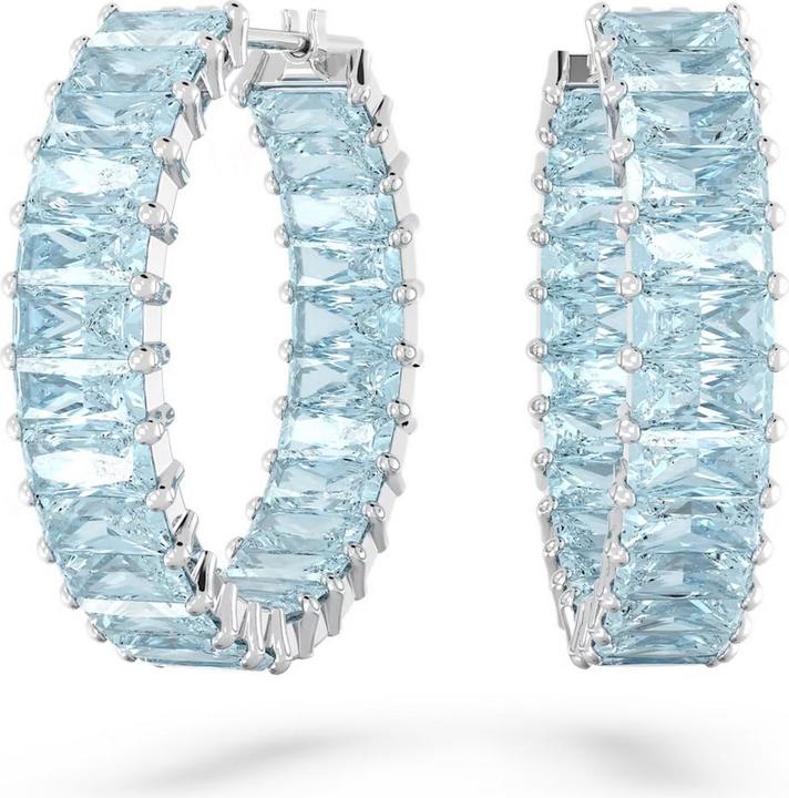 Produktbild Swarovski Matrix Kreolen Baguette Schliff Blau (Swarovski Metall)
