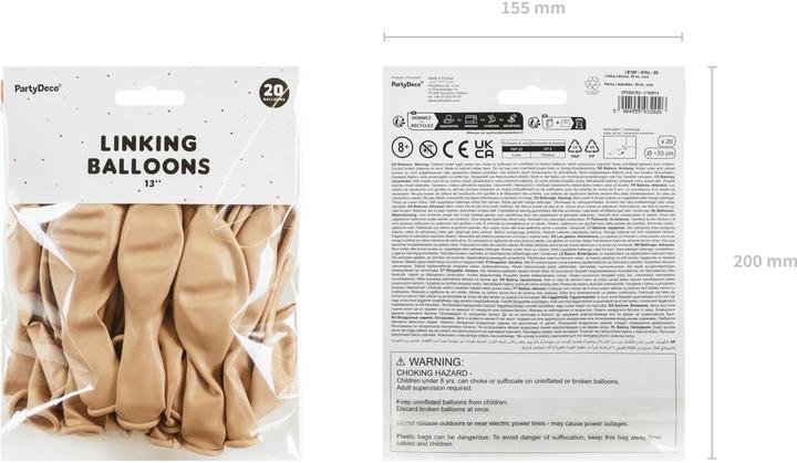 Image du produit Partydeco Ballons à chaîne Linking Ballon décoratif Nude 33cm, 20 pièces (1 x)