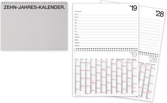 Produktbild Bühner 10-Jahreskalender (A4, Deutsch)