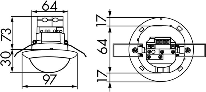 Immagine prodotto BEG Rivelatore di presenza da incasso Luxomat 92444 PD4-S-K-DE bianco per corridoi lunghi (20 m)