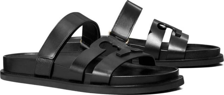 Image du produit Tory Burch slide ines sport double t in leather color black (37)