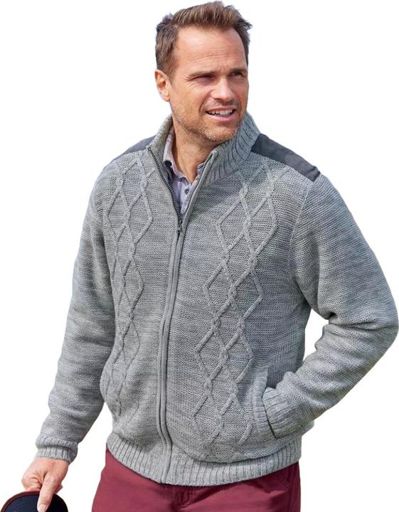 Produktbild Atlas For Men Gestrickte Jacke mit Fleecefutter (L)