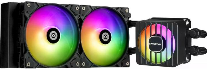 Actual product image Enermax LIQMAXFLO 360mm CPU AIO liquid cooler - Xtreme double chamber pump - VRM water block black