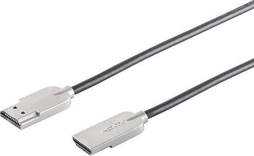 Produktbild Helos Ultra Slim High Speed HDMI Kabel mit Ethernet, schwarz (2 m, HDMI)