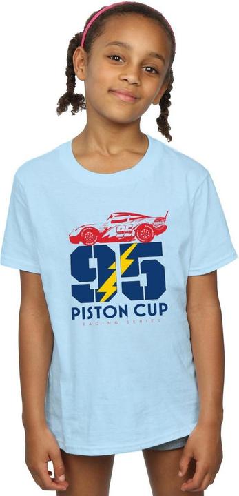 Actual product image Disney Girls Cars Piston Cup 95 Cotton T-Shirt (152, 158)
