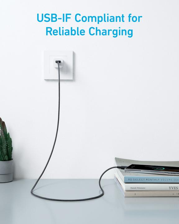 Actual product image Anker 322 USB-A to USB-C Cable Nylon, 1. (1.83 m, USB 2.0)