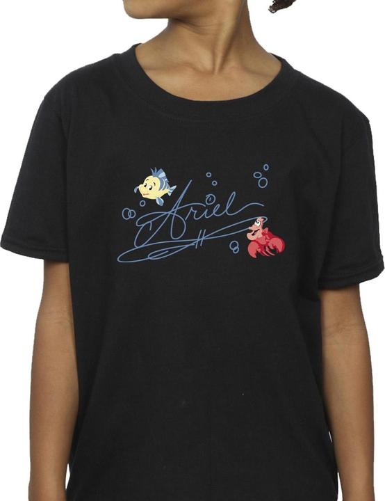 Actual product image Disney Girls The Little Mermaid Ariel Cotton T-Shirt (152, 158)