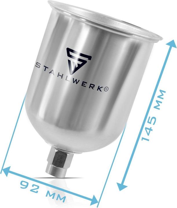 Produktbild Stahlwerk Alu Lackierbecher Set / Fliessbecher 125 ml und 600 ml Farbbecher
