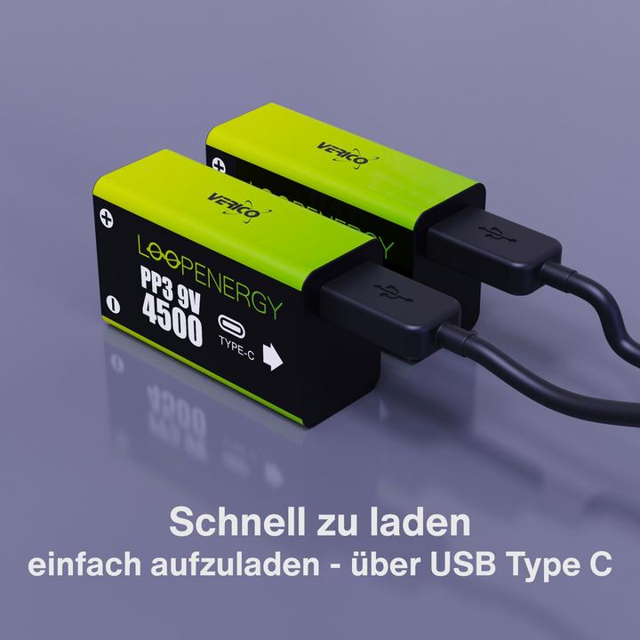 Produktbild Verico Loop Energy (2 Stk., 9V Block, 500 mAh)