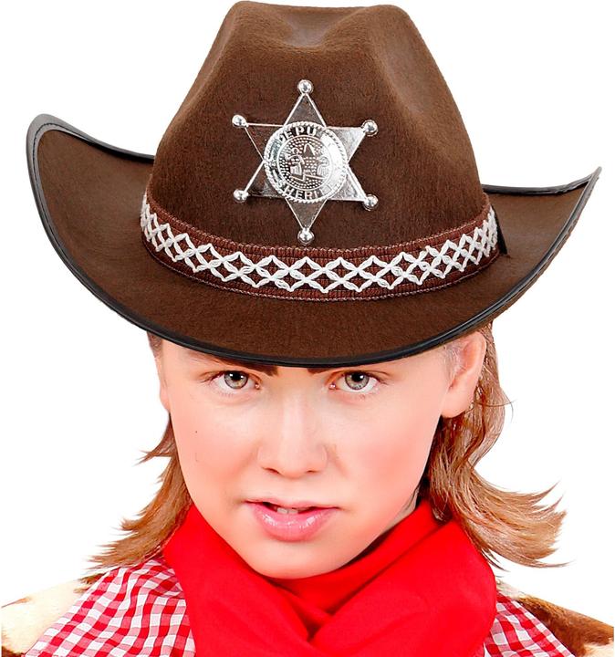 Actual product image Magni WIDMANN Cowboyhut mit Sherifstern braun Kindergrösse