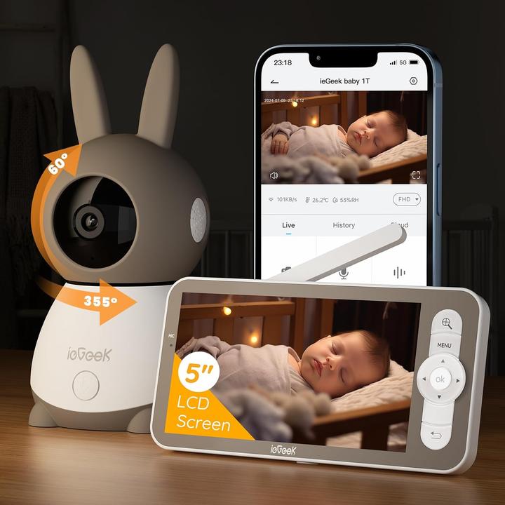 Immagine prodotto IeGeek Babyphone mit 360°Kamera (Video e audio)