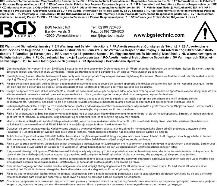 Produktbild BGS Steckschlüssel-Einsatz Zwölfkant Antrieb Innenvierkant 12,5 mm (1/2") SW 30 mm (30 mm)