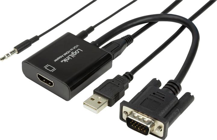 Produktbild LogiLink CV0060 - VGA mit Audio- und HDMI-Konverter (HDMI, 20 cm)