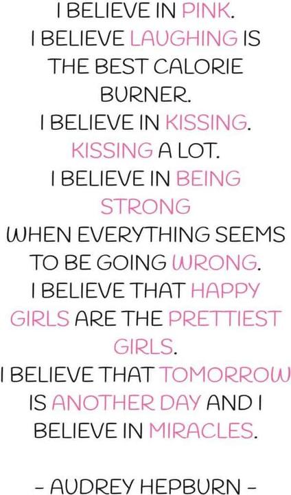 Produktbild Trenddeko I believe in pink - Audrey Hepburn (100 x 170 cm)