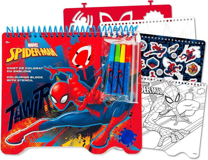 Produktbild Spiderman Farbblock mit Markern und Vorlagen