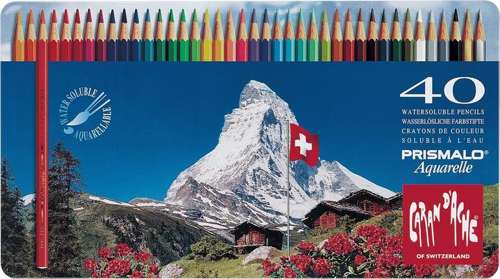 Actual product image Caran d'Ache Prismalo Aquarelle Metallschachtel (Multicoloured, 40 x)