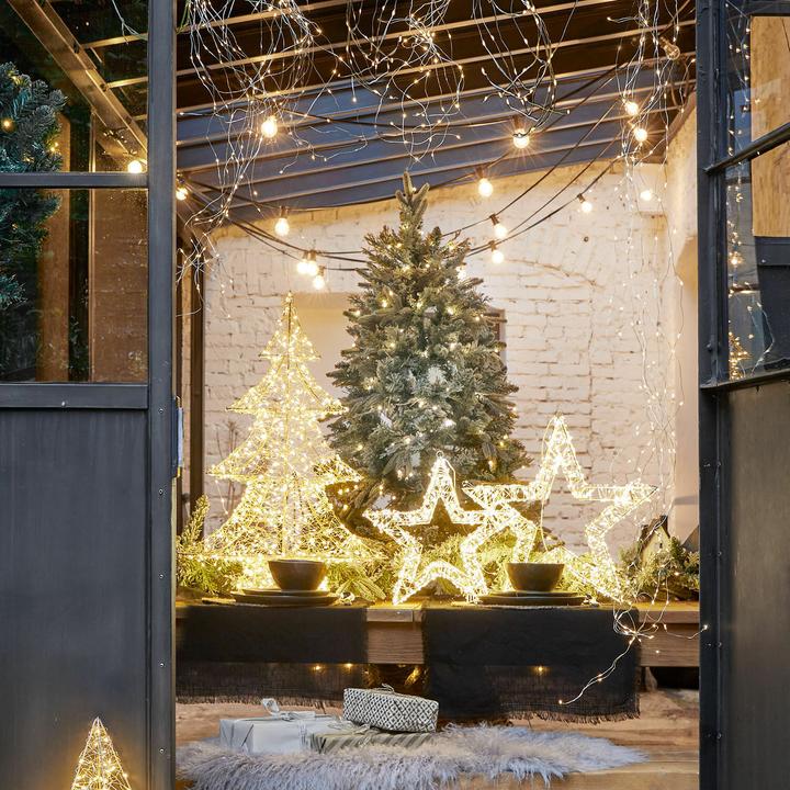 Produktbild Loberon Weihnachtsbaum Cadelise grün/weiss (180 cm)