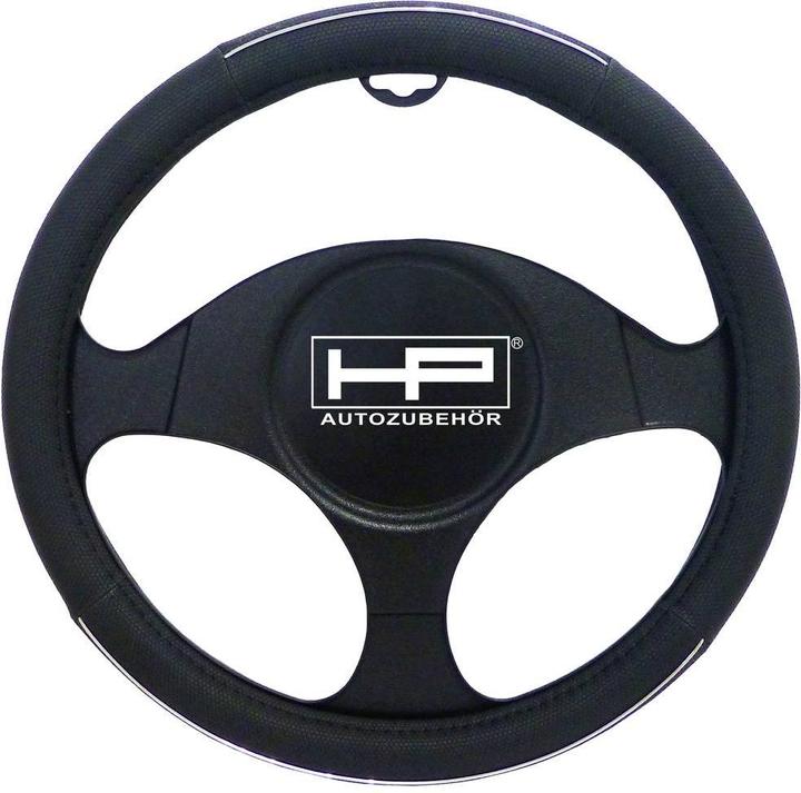 HP Autozubehör Lenkradbezug (Ø x H) 39 cm x 4 cm Polyurethan (PU) Schwarz, Carb
