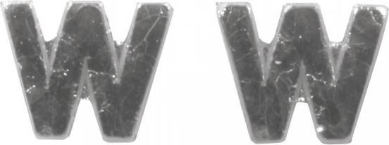 Image du produit Rayher Lettres en cire -W-, argent, 2 pièces