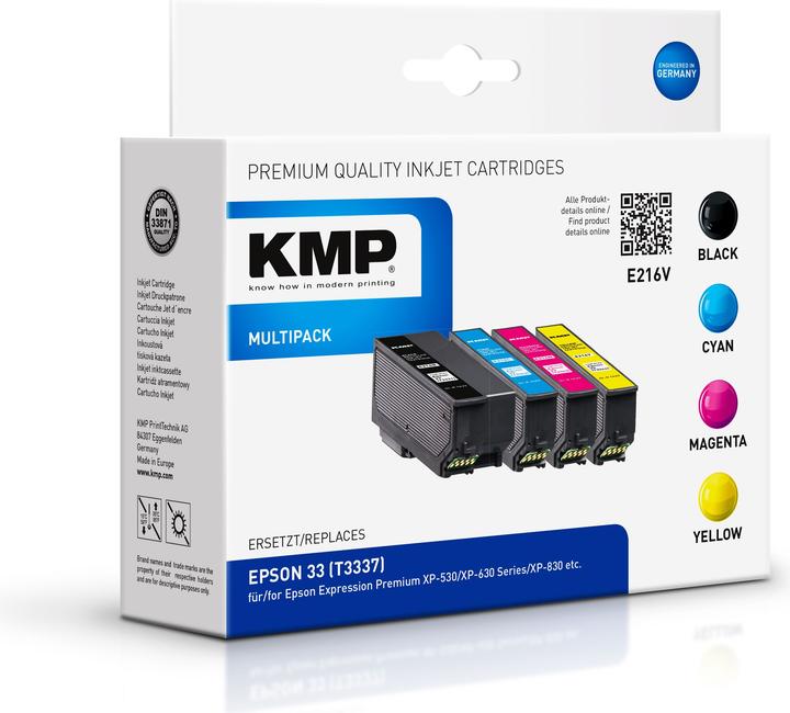 Produktbild KMP Tinte ersetzt 33 (T3337) (BK)
