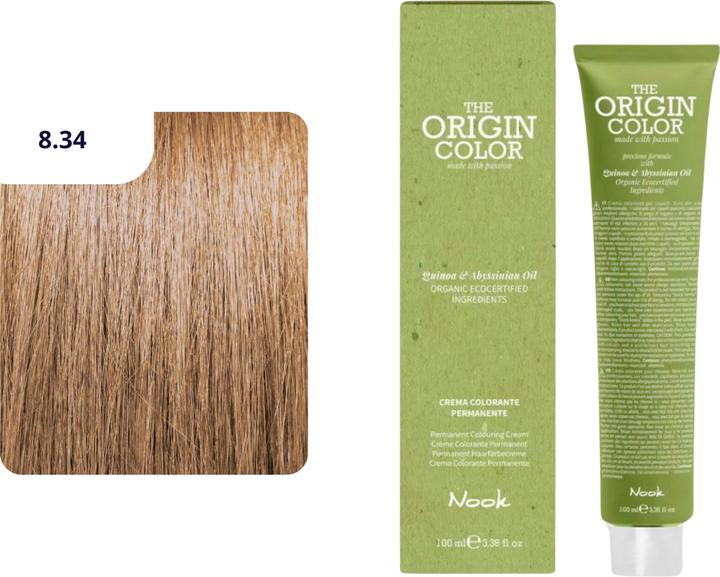Actual product image Nook Origin Colour hair dye (8.34 Light Blonde Golden Copper)