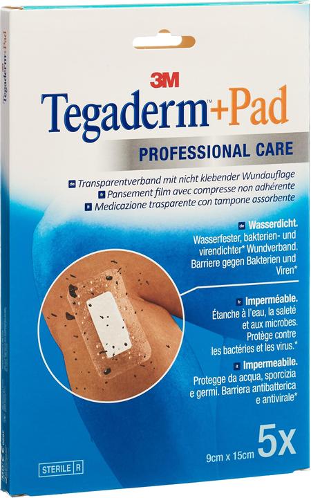 Image du produit 3M Tegaderm+Pad 9x15cm Coussinet pour plaie 4.5x10cm 5 pces (5 x)