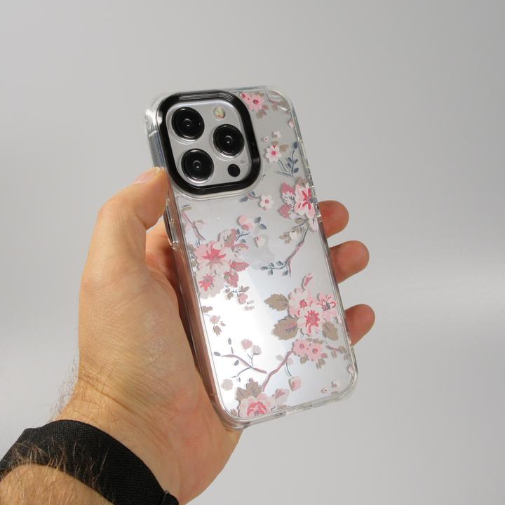 Produktbild PhoneLook Hülle Straffes Gummi Silikon mit verstärkten Ecken blühende Kirschblüte (Apple iPhone 14 Pro Max)