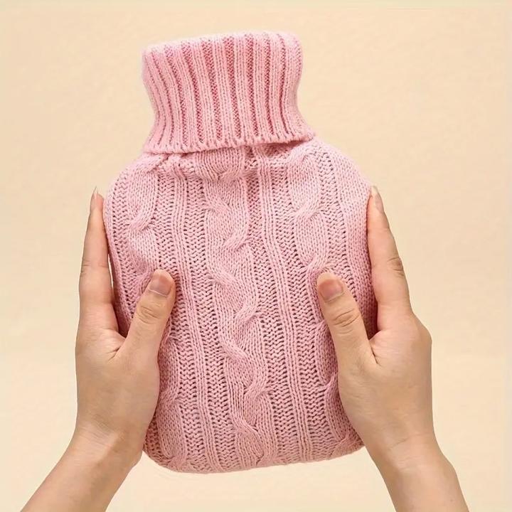 Produktbild ASMI Wärmeflasche, Bettflasche mit Strickbezug, 1 Liter (1 l)