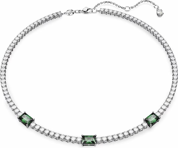Produktbild Swarovski Matrix Tennis Halskette Verschiedene Schliffe Grün (Swarovski Metall, 38 - 45 cm)