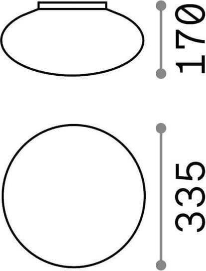 Produktbild Ideal lux BUBBLE Deckenleuchte E27 ⌀335mm dimmbar Weiss IP44 135250 (E27)