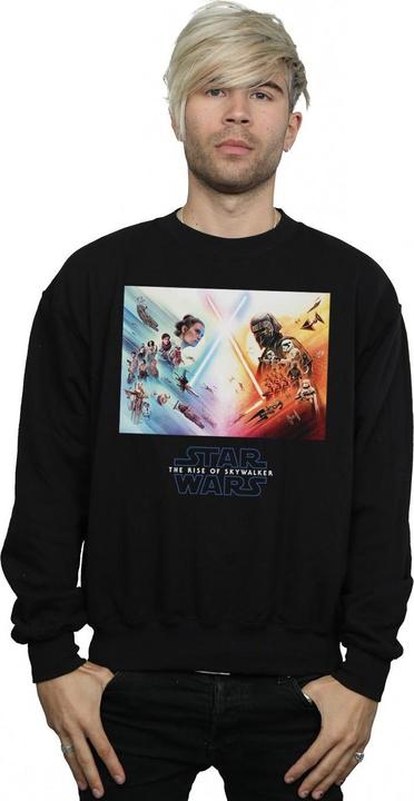 Actual product image Star Wars Mens The Rise Of Skywalker Battle Poster Sweatshirt (4XL)