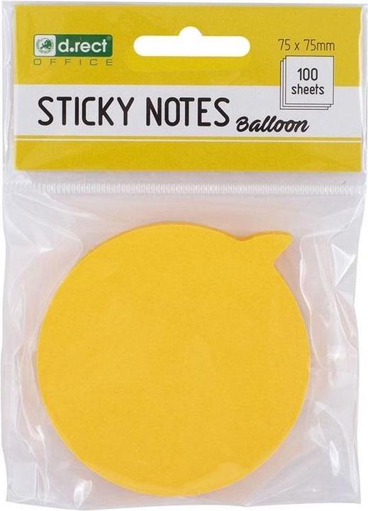 Produktbild D.Rect Selbstklebendes Notizbuch Shapes Balloon (75 x 75 mm)