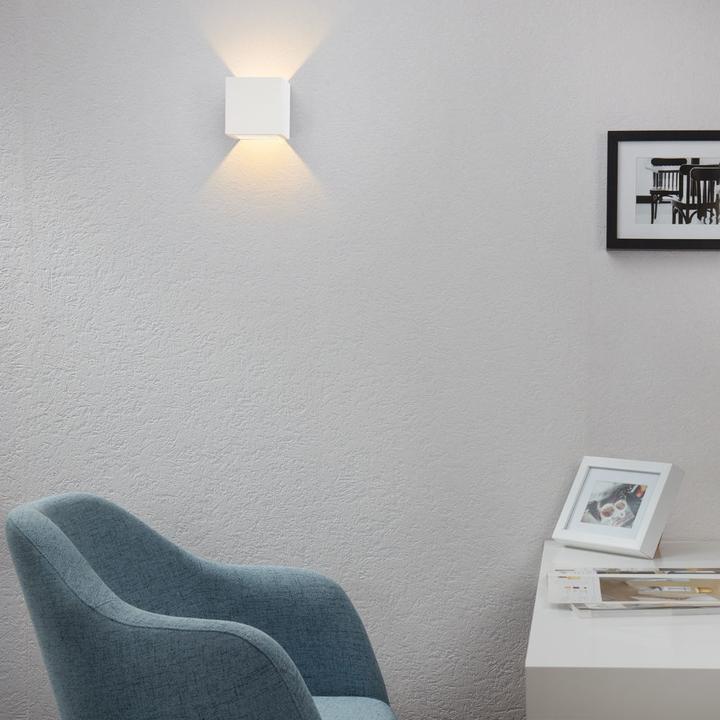 Actual product image famlights LED Wall Light Cube Aluminium in White (696 lm)