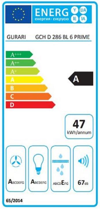 Energy Label Gurari GCH D 286 BL 6 PRIME