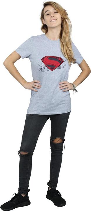 Image du produit - T-shirt JUSTICE LEAGUE MOVIE SUPERMAN LOGO - Femme (XL)