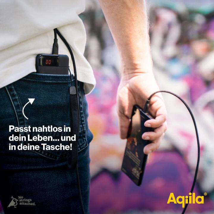 Immagine prodotto Aqiila Powerbird B5B - Powerbank 5000 mAh, 12W - Nero (5000 mAh, 12 W, 37 Wh)