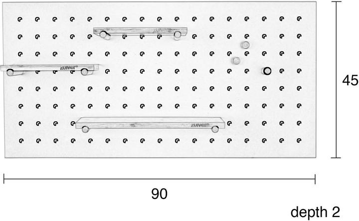 Productafbeelding Zuiver Pegboard Bundy (90 x 2 x 45 cm)