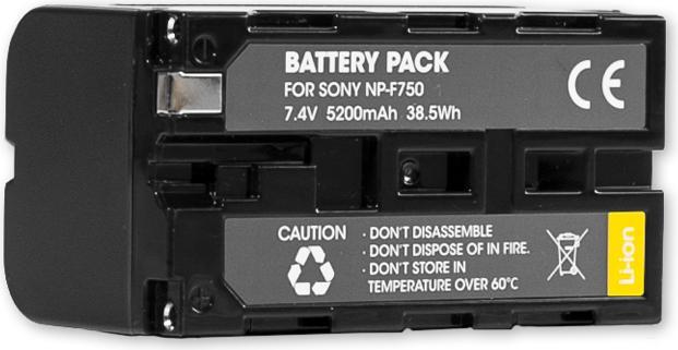 Actual product image Nitecore NP F750 Battery Pack 5200mAh 38.5Wh (Rechargeable battery)